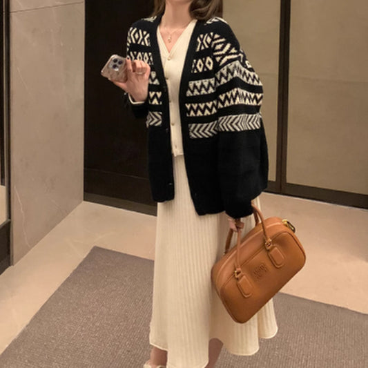 Dames cardigan en tricot douillet Chic und Stil