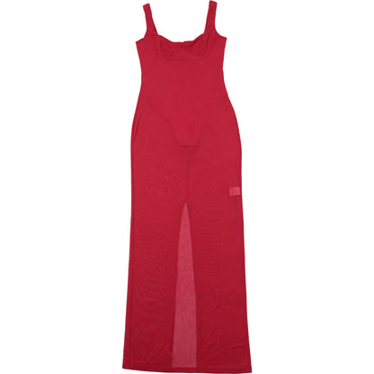 Robe maxi transparente pour dames avec décolleté séduisant et fente haute Chic und Stil