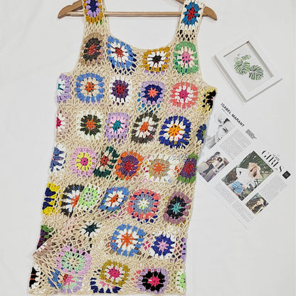 Robe de plage à motif de fleurs au crochet pour femmes Chic und Stil