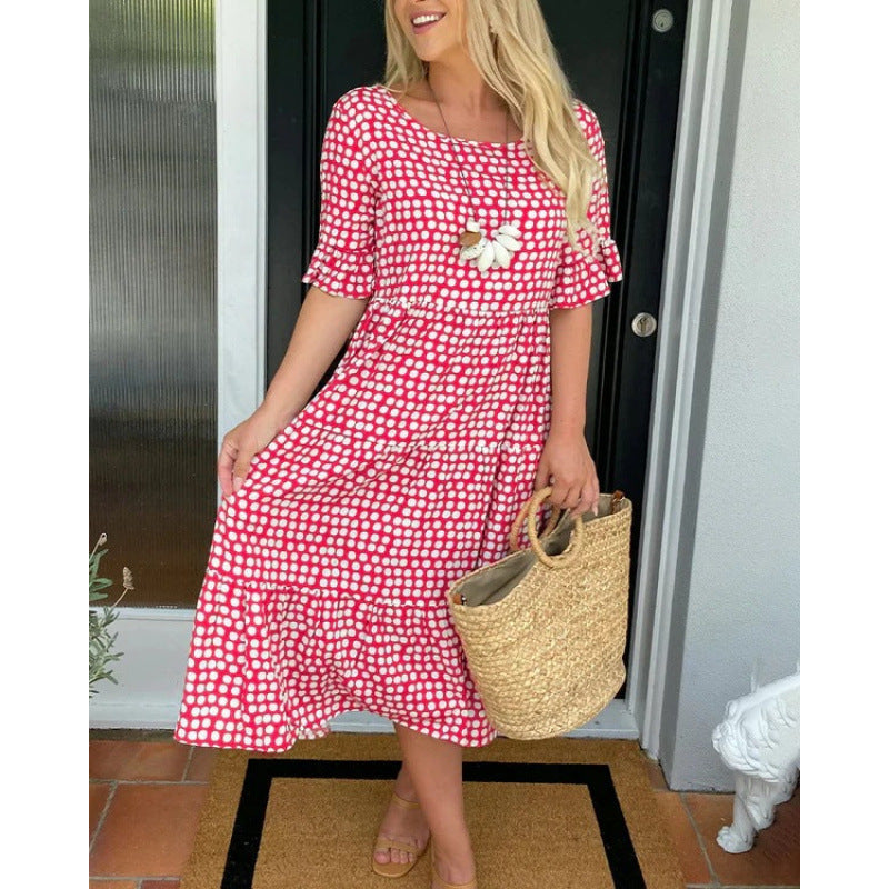 Robe midi pour femmes dans un style boho décontracté avec un matériau résistant aux déchirures et des manches élastiques Chic und Stil