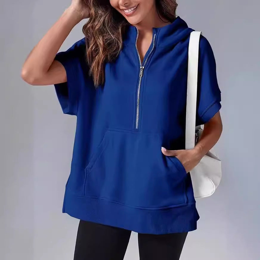 Pull à capuche décontracté pour femmes avec fermeture éclair Chic und Stil