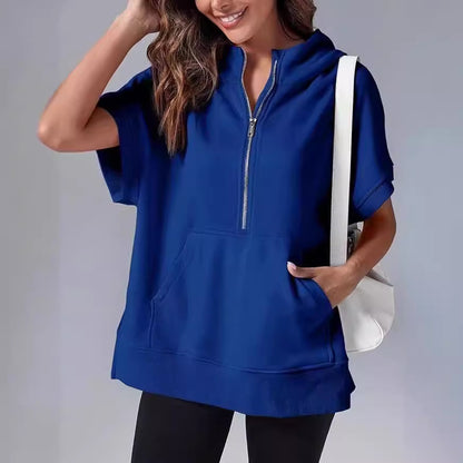 Pull à capuche décontracté pour femmes avec fermeture éclair Chic und Stil