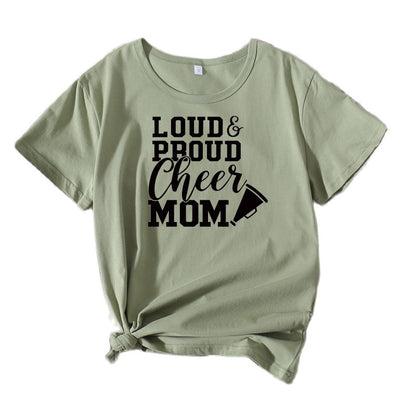T-shirt graphique Mama Cheerleading Femme Chic und Stil
