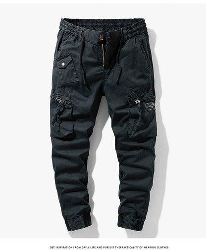 Men's cargo pants with practical side pockets and elastic waistband Chic and Style