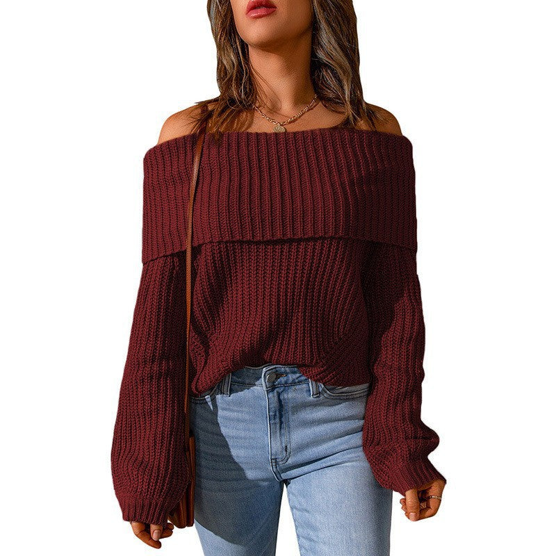 Pull en tricot confortable à épaules dénudées Chic und Stil