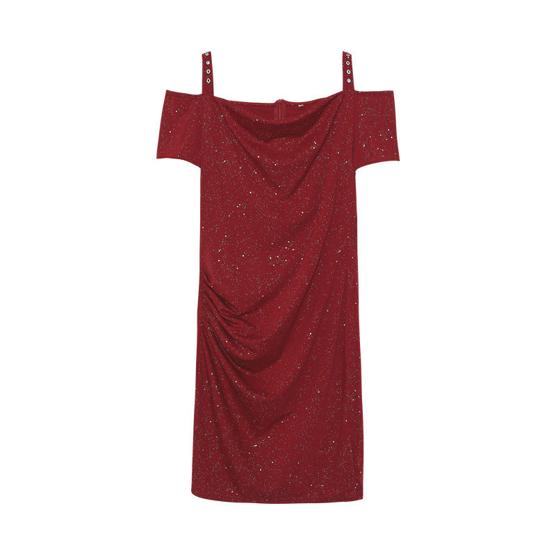 Chic und Stil Off-the-shoulder dress with ruffles