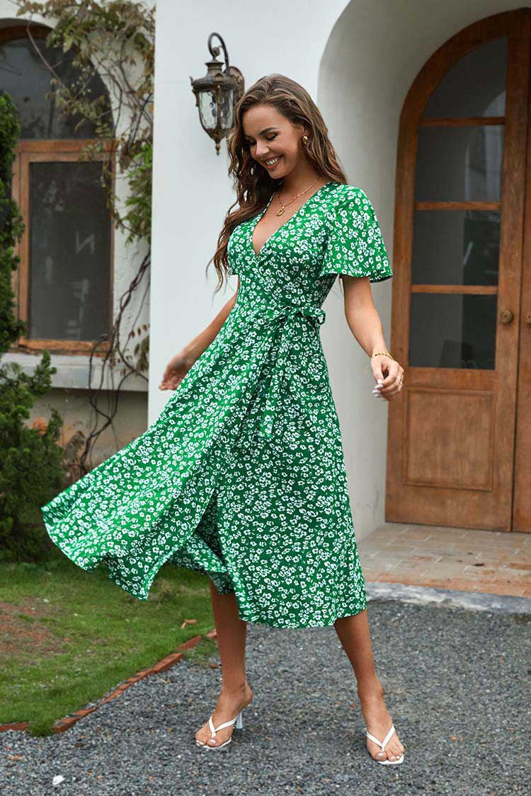 Robe maxi enveloppante Chic und Stil pour femmes