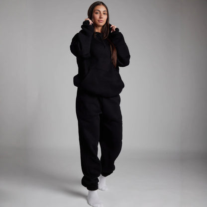 Dames hoodie avec design de masque de sommeil intégré et intérieur doux Chic und Stil