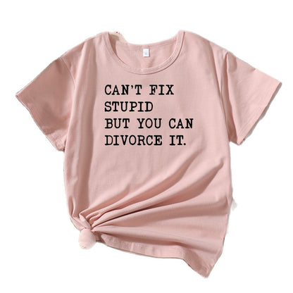 Dames Casual Citables T-shirt Graphique Chic und Stil