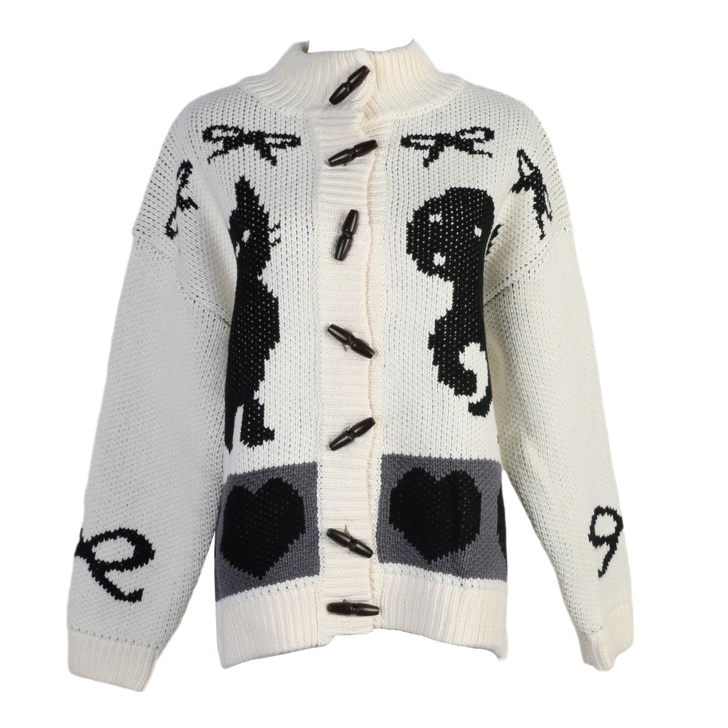 Damen cardigan avec des motifs d'animaux ludiques et des détails de boutons Chic und Stil