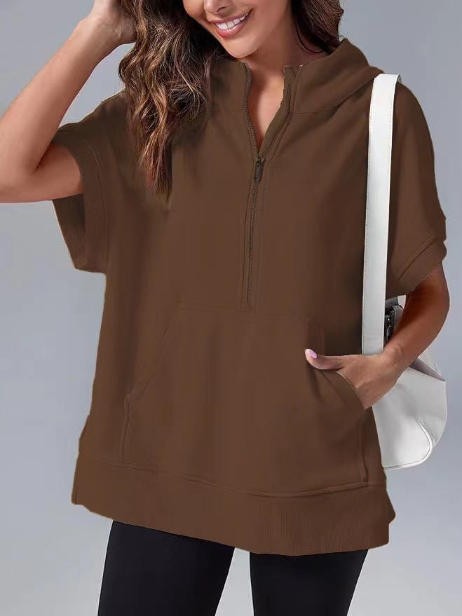 Pull à capuche décontracté pour femmes avec fermeture éclair Chic und Stil