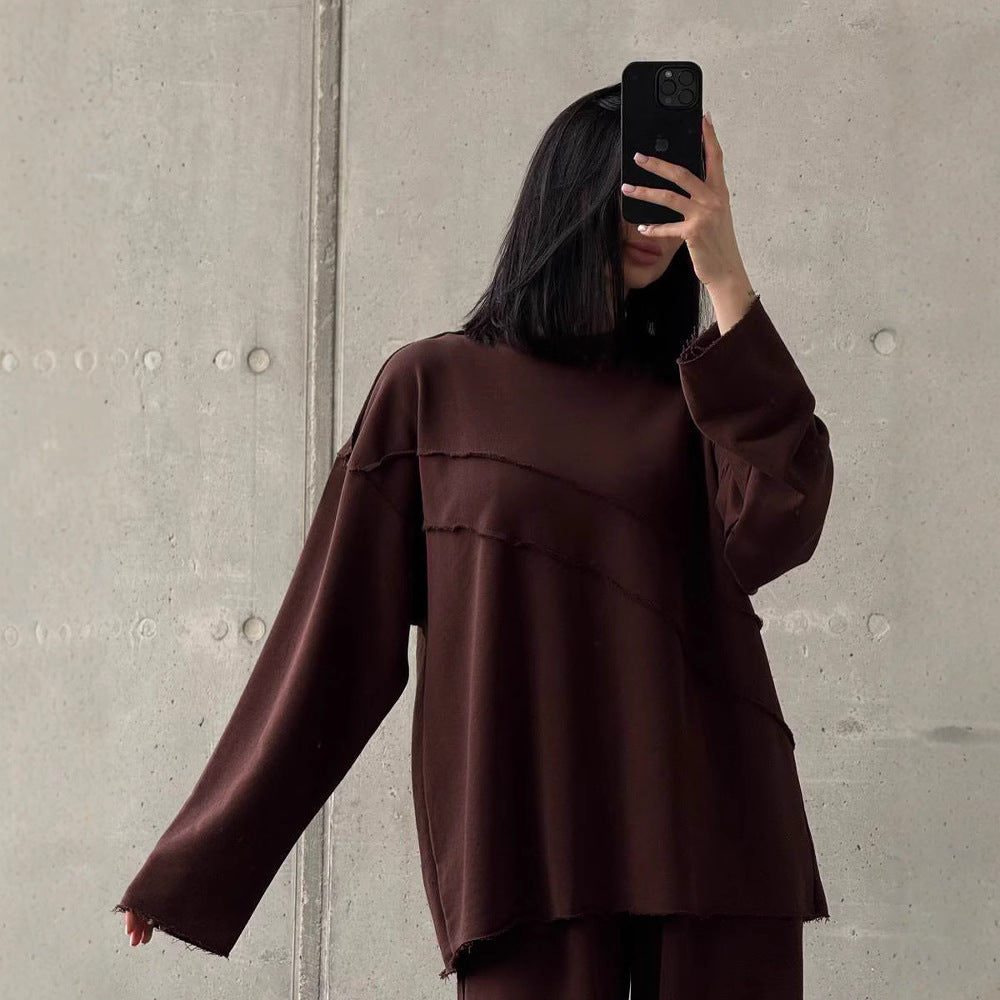 Chic and Style oversized casual sweatshirt set for women and loose athletic pants