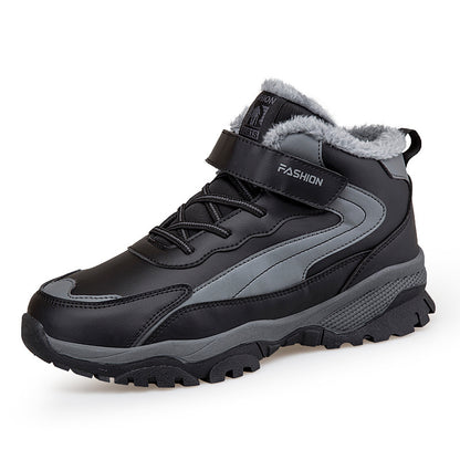 Dames Bottes d'hiver chaudes doublées avec semelle antidérapante et fermeture Velcro réglable Chic und Stil