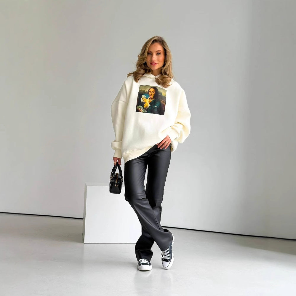 Dames Hoodie surdimensionné avec motif artistique créatif Chic und Stil