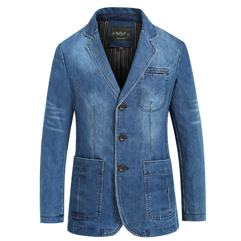 Blazer en denim à la mode pour hommes Chic und Stil