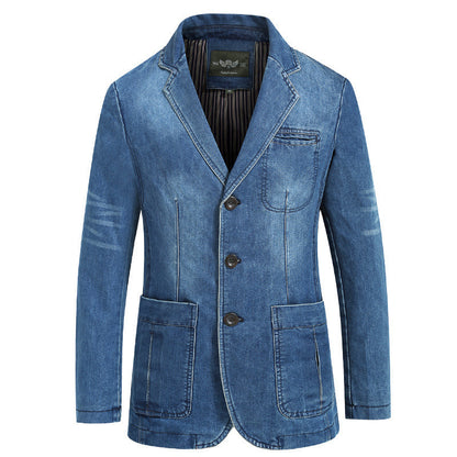 Blazer en denim à la mode pour hommes Chic und Stil