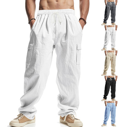 Casual cargo pants for men with practical side pockets and adjustable drawstring Chic and Style