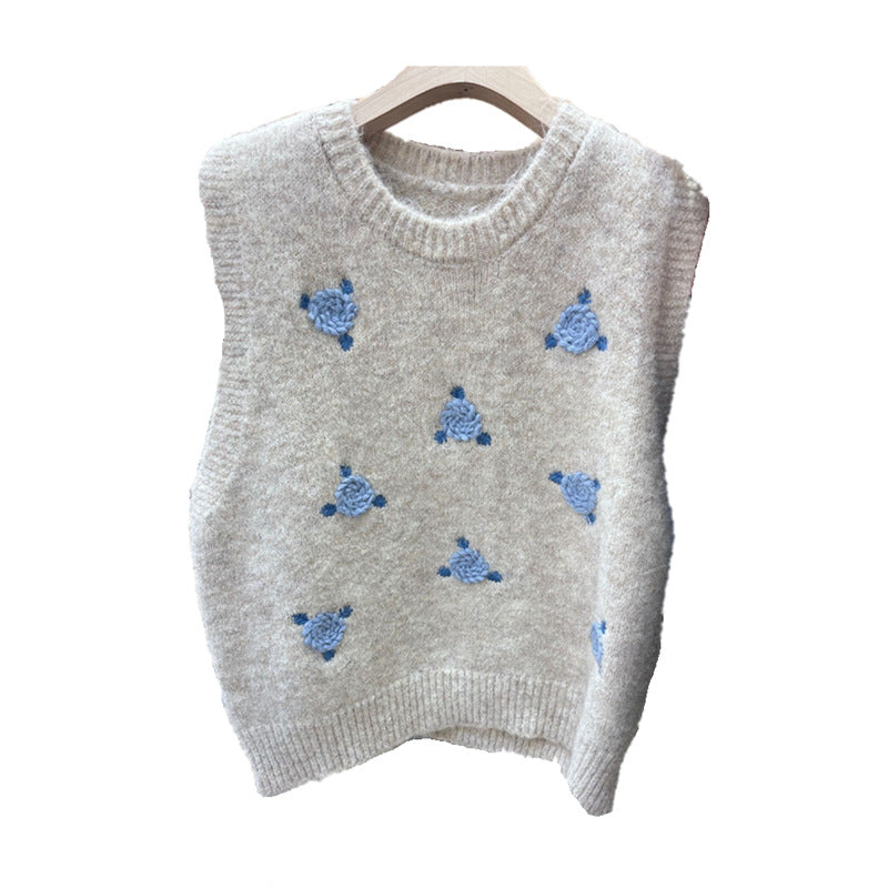 Pull en tricot pour dames avec motif floral Chic und Stil