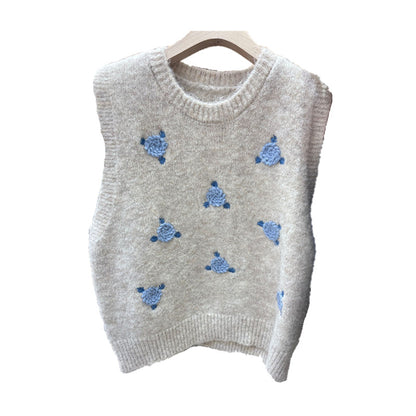 Pull en tricot pour dames avec motif floral Chic und Stil