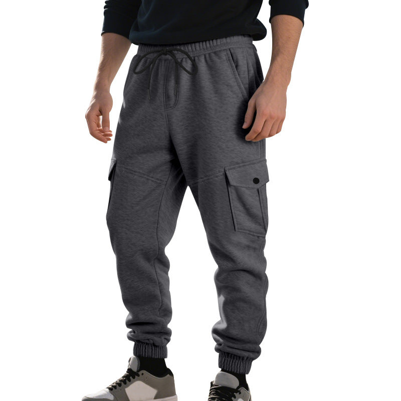 Men's cargo pants with elastic waistband and multiple pockets Chic and style
