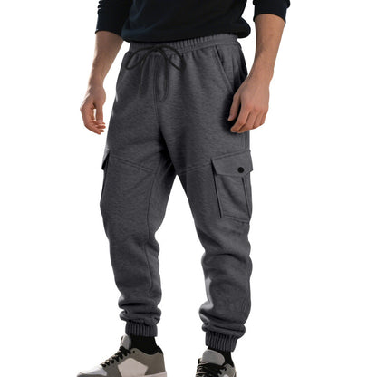 Men's cargo pants with elastic waistband and multiple pockets Chic and style