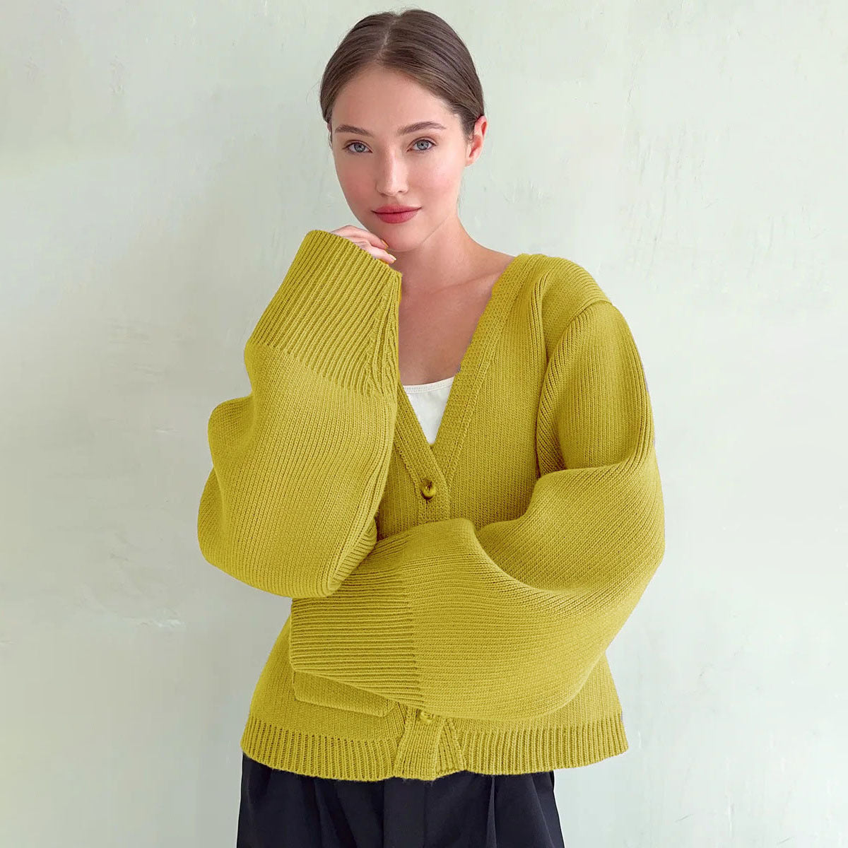 Dames cardigan avec des manches larges et des poches pratiques Chic und Stil