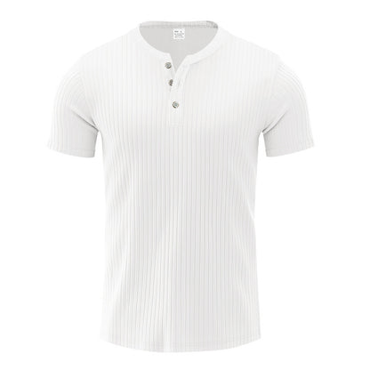 Chemise Henley à manches courtes tendance pour homme avec design texturé Chic und Stil