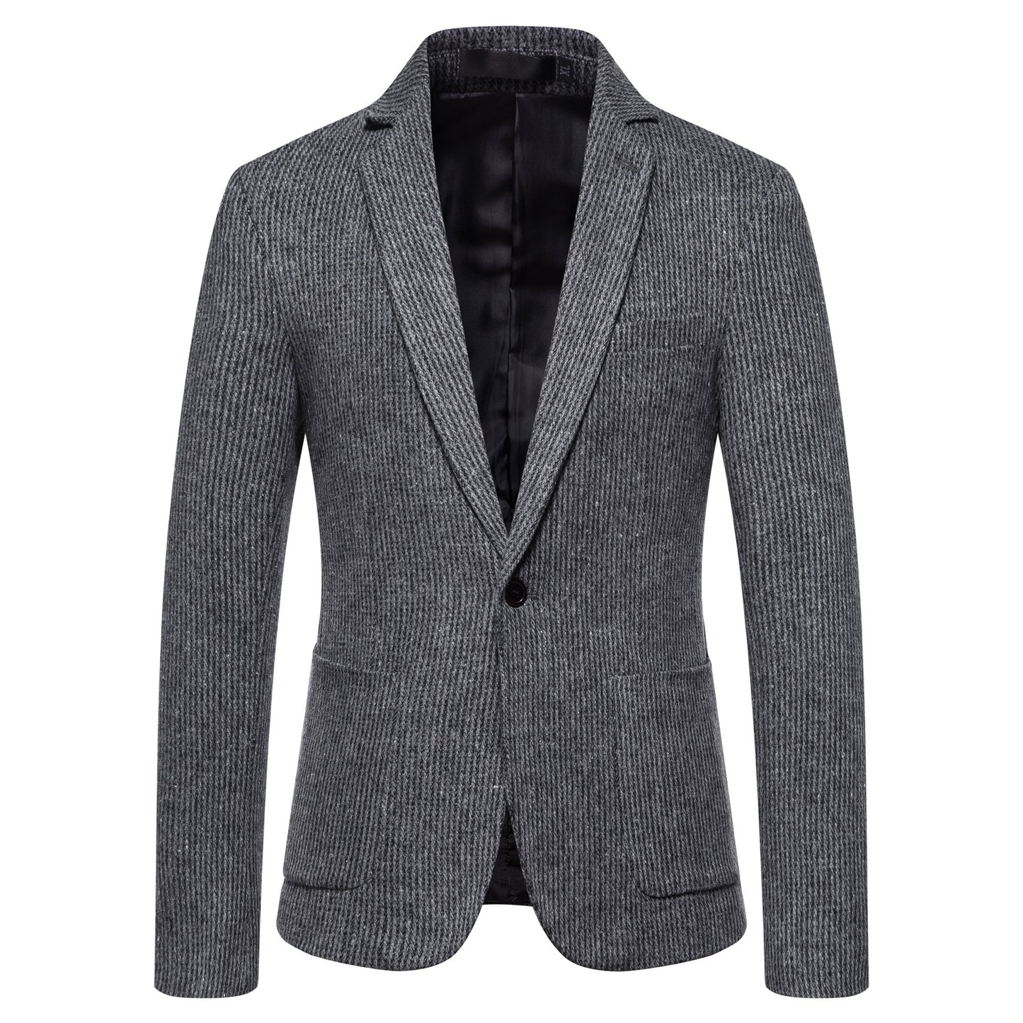 Blazer en maille élégant pour hommes avec design structuré et coupe slim Chic und Stil