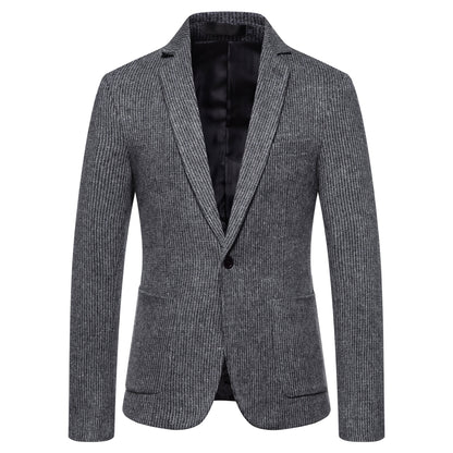 Blazer en maille élégant pour hommes avec design structuré et coupe slim Chic und Stil