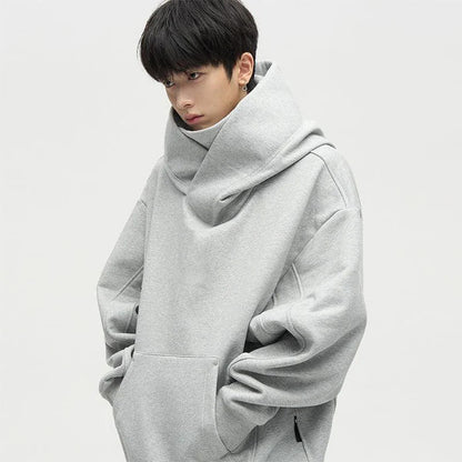 Femmes Pull à capuche oversized décontracté avec col montant Chic und Stil