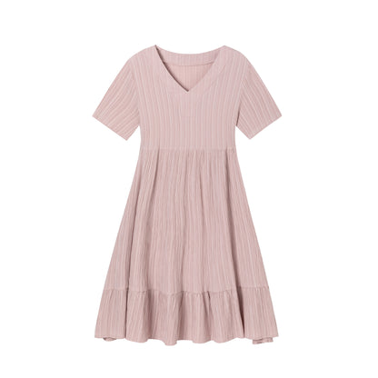 Robe midi évasée à décolleté en V pour dames Chic und Stil