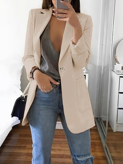 Veste élégante pour femme avec un décolleté en V profond et des poches pratiques Chic und Stil
