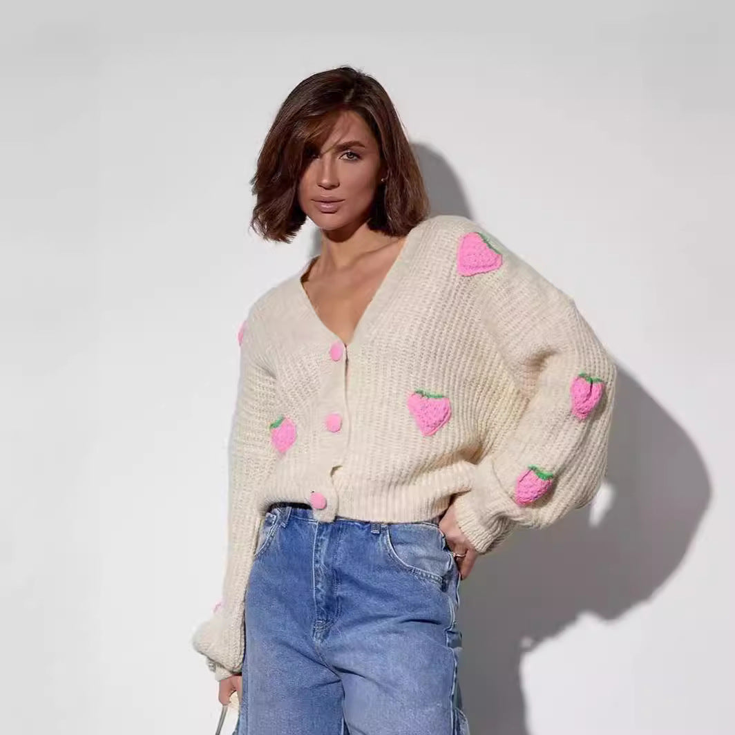 Dame cardigan avec design d'application fruitée Chic und Stil