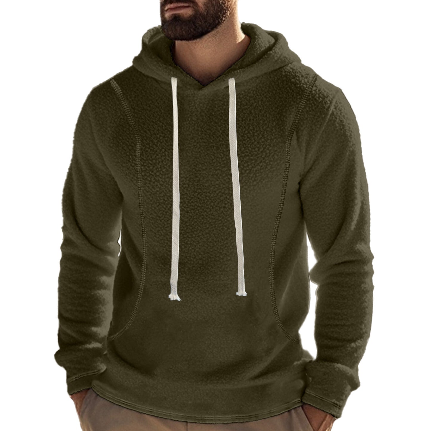 Homme pull à capuche en polaire confortable avec des éléments sportifs Chic und Stil