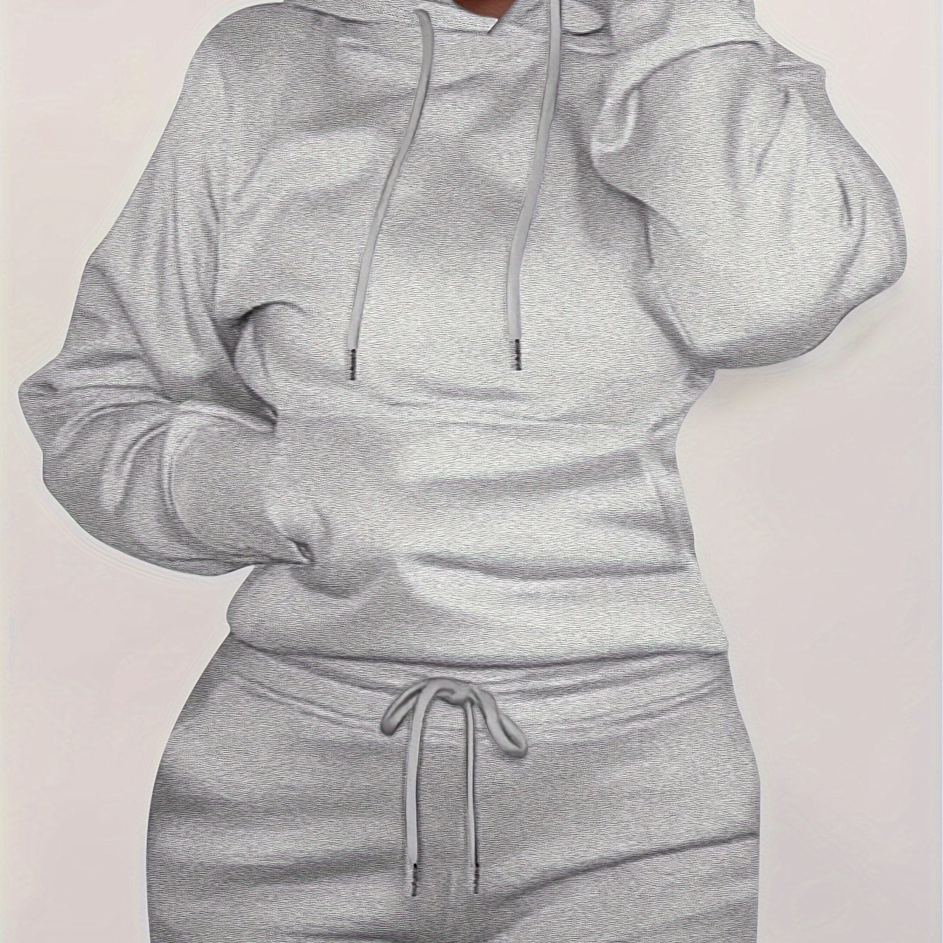 Women's Comfortable Hoodie with Kangaroo Pocket and Elastic Waist - Chic and Stylish