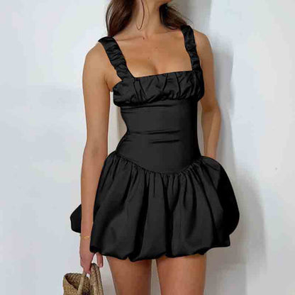 Dames Robe mini ludique avec volant volumineux Chic und Stil