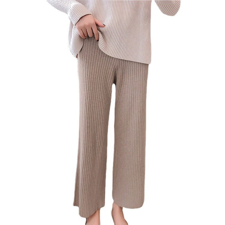 Chic and Style Wide Leg Knit Pants for Women