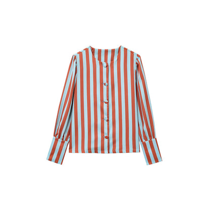 Chemisier à manches longues pour femmes avec des rayures modernes Chic und Stil