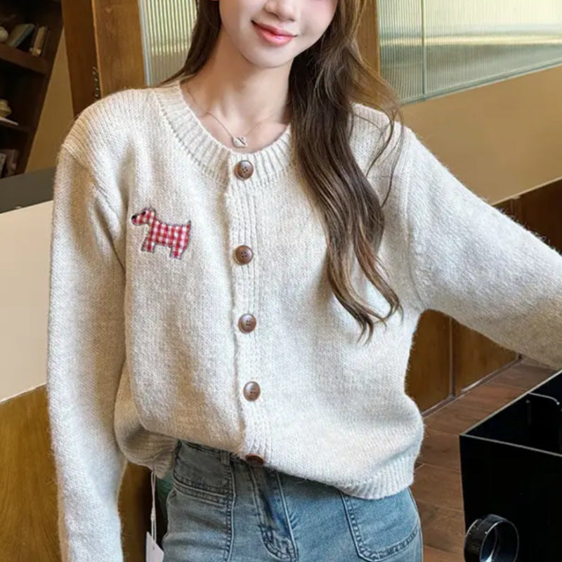 Dames Gilet en tricot décontracté avec détail de bouton Chic und Stil