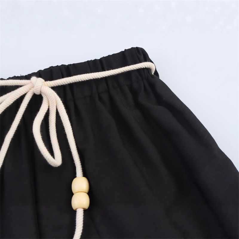 Damen weite, bestickte Strandhose mit elastischem Bund Chic und Stil