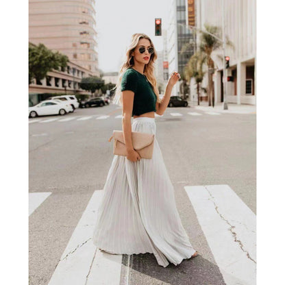 Jupe maxi plissée Chic und Stil pour femmes
