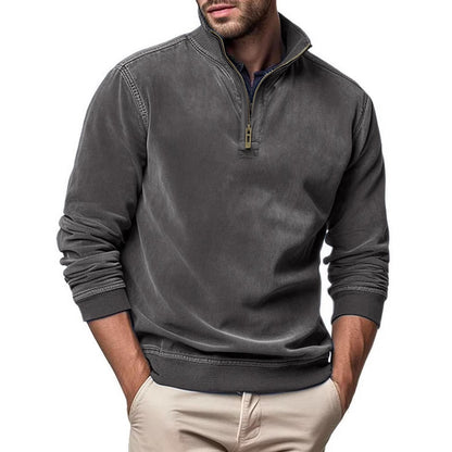 Sporty men's pullover with half-zip Chic and Style