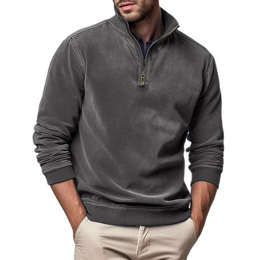 Sporty men's pullover with half-zip Chic and Style