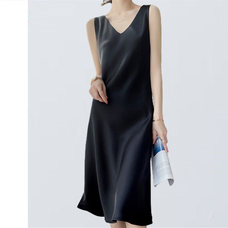 Robe Maxi Élégante à Col V pour Femmes Chic und Stil