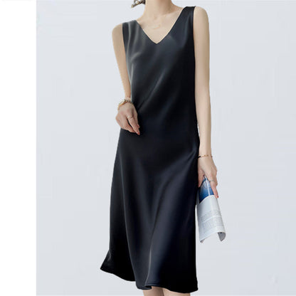 Robe Maxi Élégante à Col V pour Femmes Chic und Stil