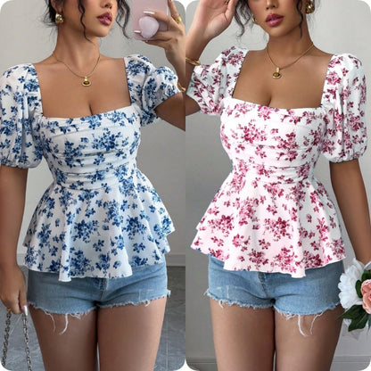 Chemisier pour femmes avec volant et design floral Chic und Stil