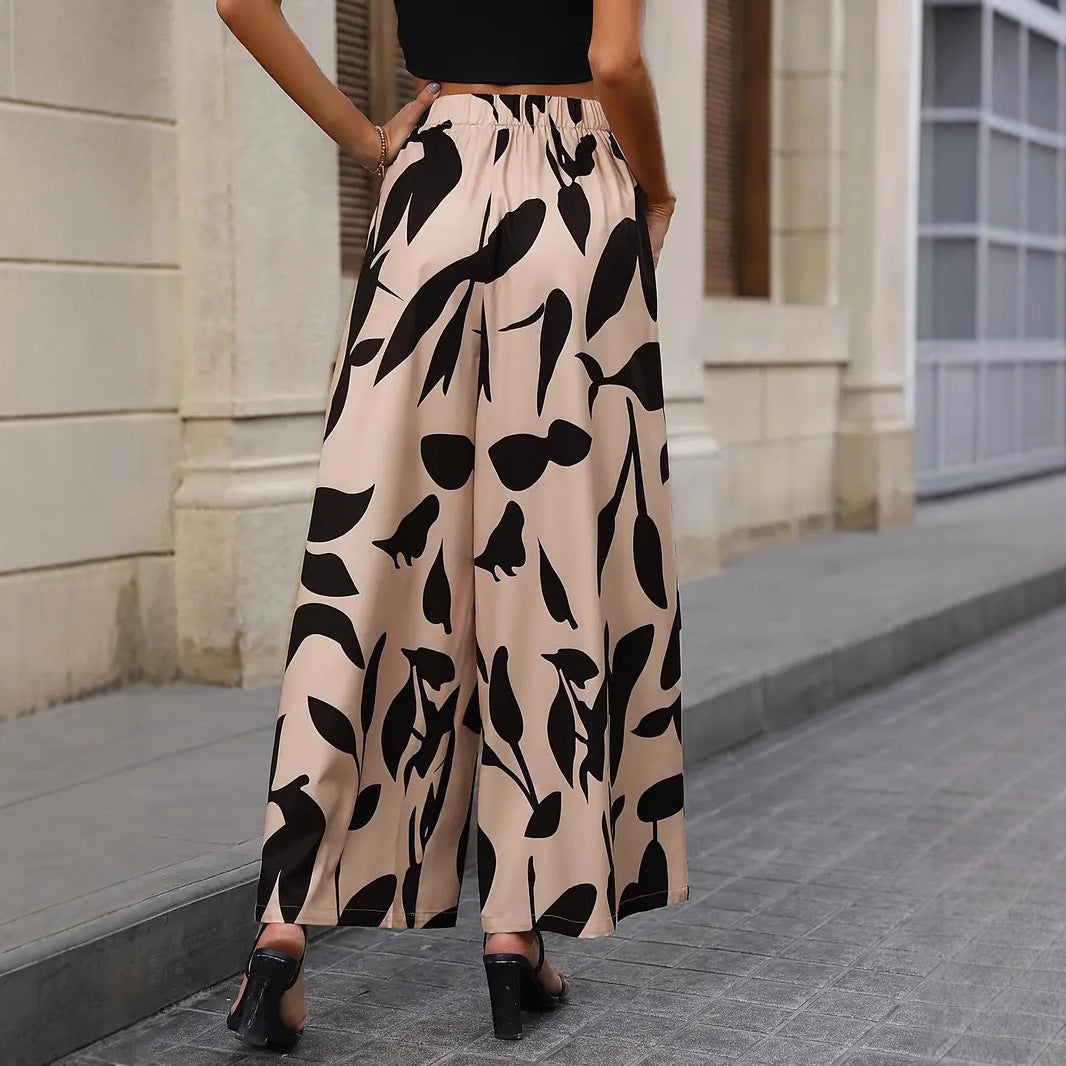 Elegant puffy pants for women with chic floral pattern print and style
