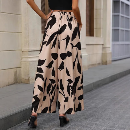 Elegant puffy pants for women with chic floral pattern print and style