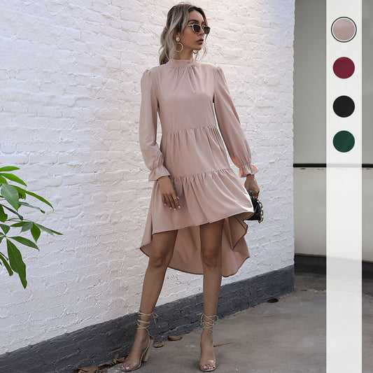 Dames Élégante et décontractée robe mini avec volants Chic und Stil