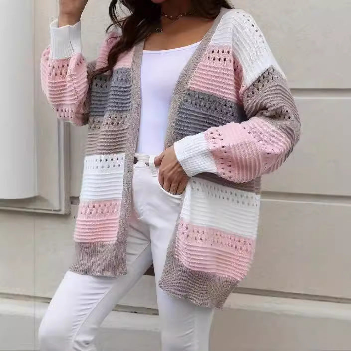 Cardigan femme à la mode avec motif unique et coupe décontractée Chic und Stil